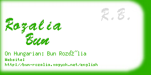 rozalia bun business card